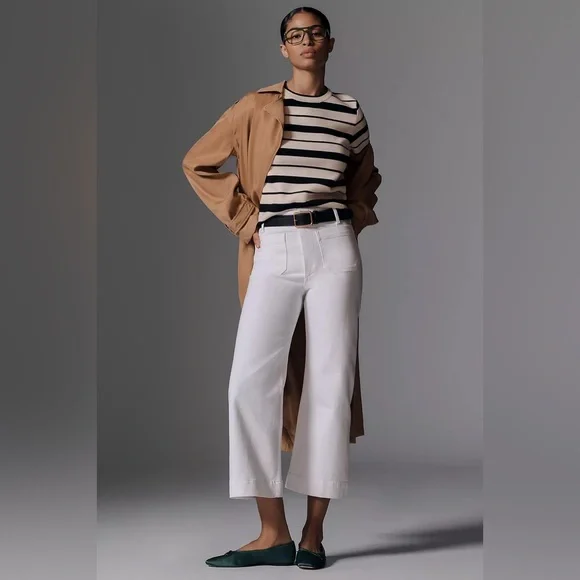 Anthropologie Maeve The Colette Crop Wide-Leg Jeans still Sold Online @$130! - Picture 1 of 16